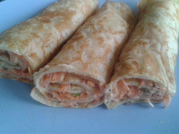 Pfannkuchen mit Möhren-Ziegenfrischkäse-Füllung – heideblitz