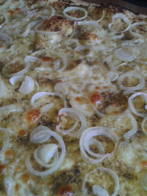 Pizza mit Graved Lachs